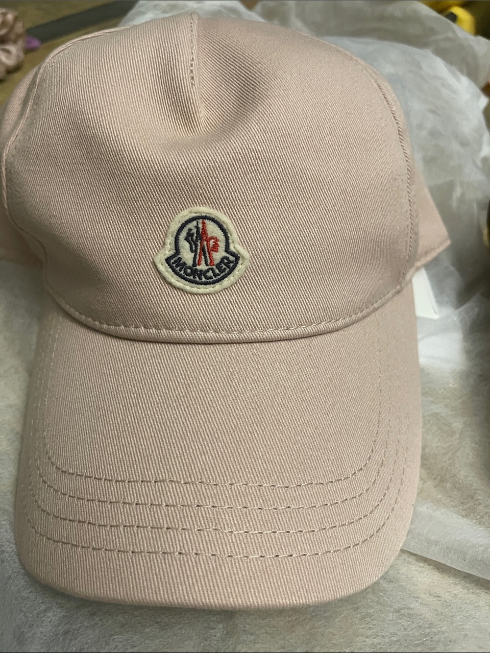 Moncler Blush Pink Logo Baseball Cap